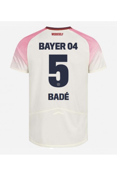 Bayer Leverkusen Loic Bade #5 Jalkapallovaatteet Vieraspaita 2025-26 Lyhythihainen Bayer Leverkusen Loic Bade #5 Jalkapallovaatteet Vieraspaita 2025-26 Lyhythihainen